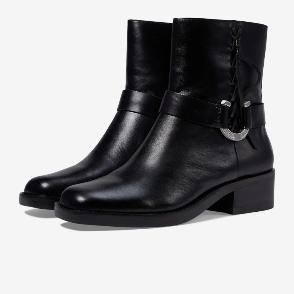 Brand New! Lucky Brand Black Leather Ankle Bootie Women's size 9